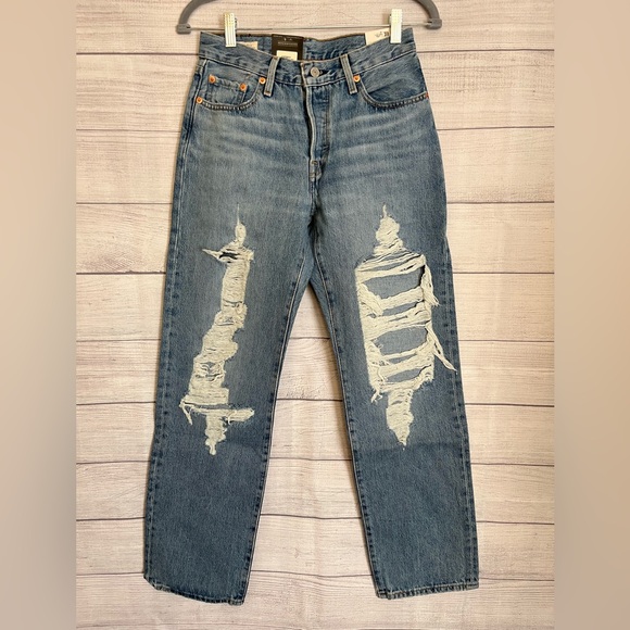 Levi's | NWT 501 ‘90s Distressed Straight Leg Jeans - Picture 3 of 10